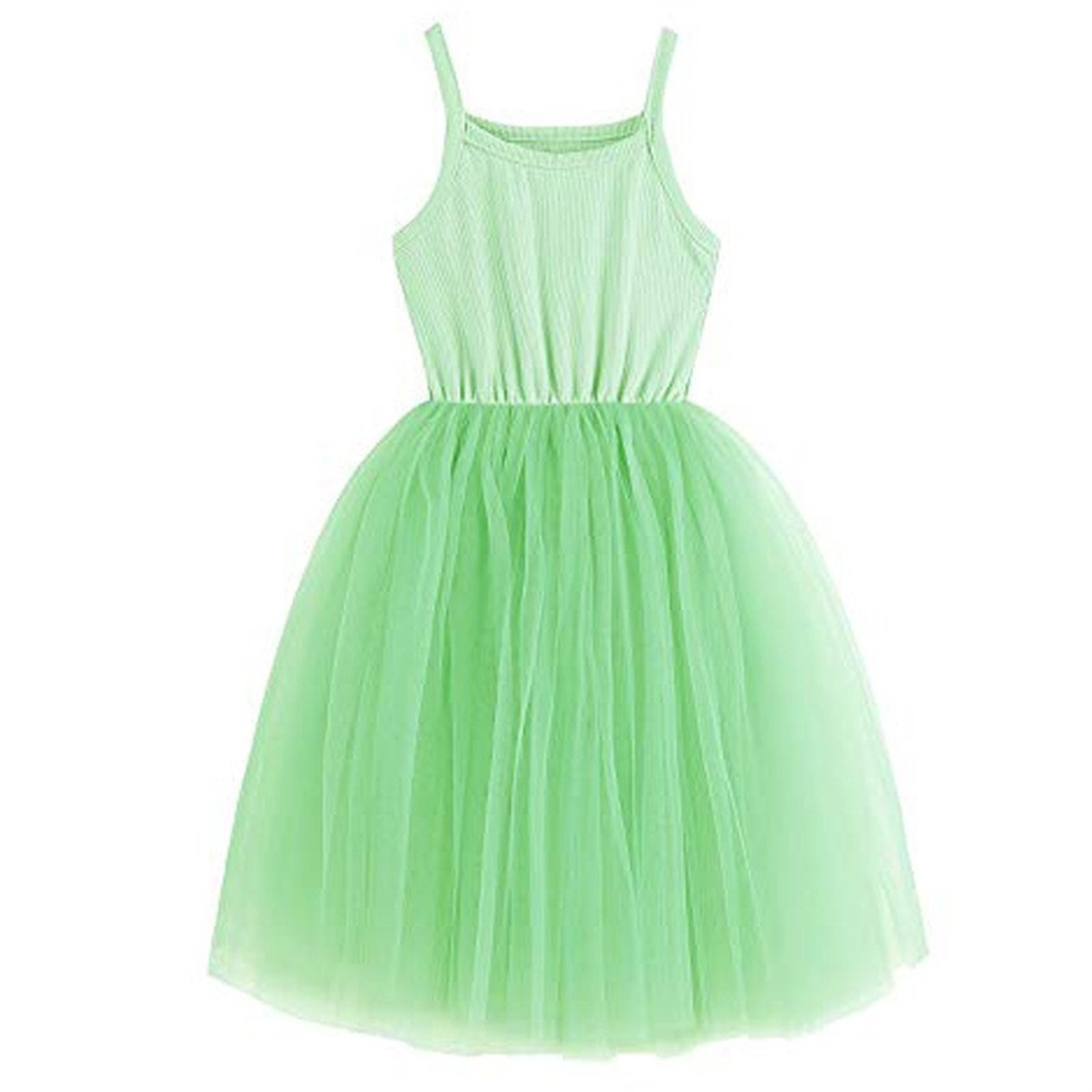 HTGFGMGW Flower Girl Dresses Baby Girls Tutu Dress Toddler Cotton Tutu Dress Tulle Dresses Girl Sleeveless Princess Dress Dresses for Girls Green